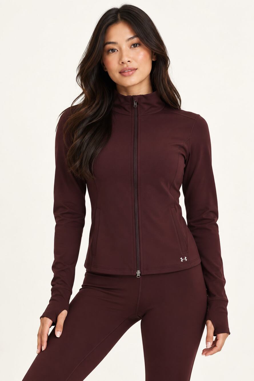 Under Armour Movement Full Zip Jacket Womens Size Small Kona Brown New